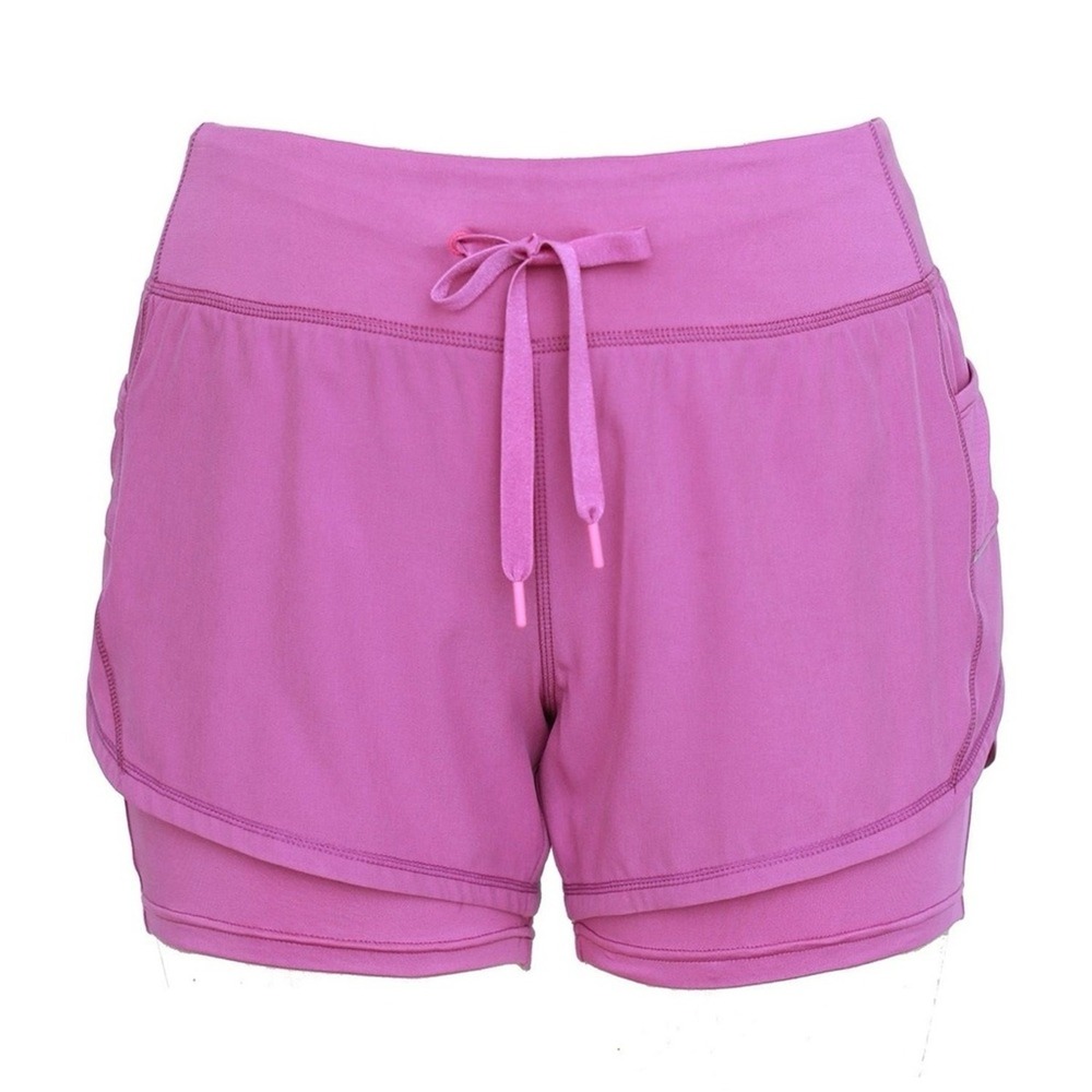 Tangerine Athletic Running Shorts Womens S Purple Reflective Sides Athleisure